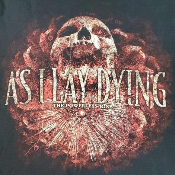 Vintage As I Lay Dying The Powerless Rise Fall 2010 Tour T-Shirt Small - Picture 2 of 7